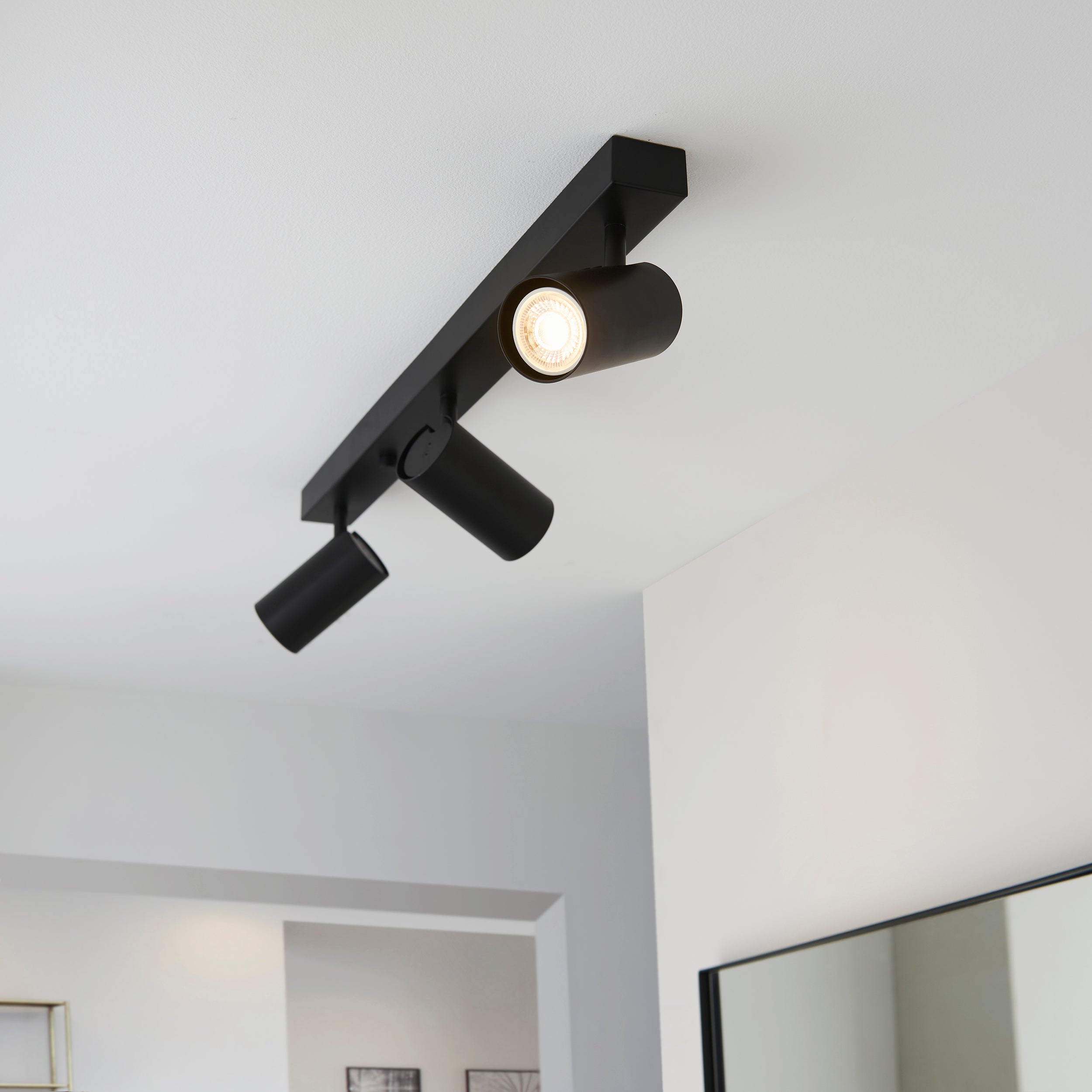 Putney Matte Black Spot Light Strip | Small